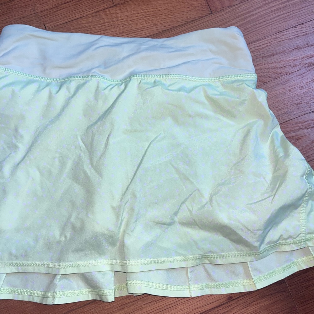 Neon Yellow Polka Dot Lululemon Skirt